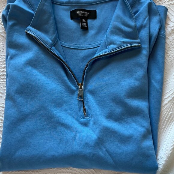 Men's Nordstrom Sky Blue 1/4 Zip Pullover Jacket Size XL Used/Great Condition - Picture 5 of 6